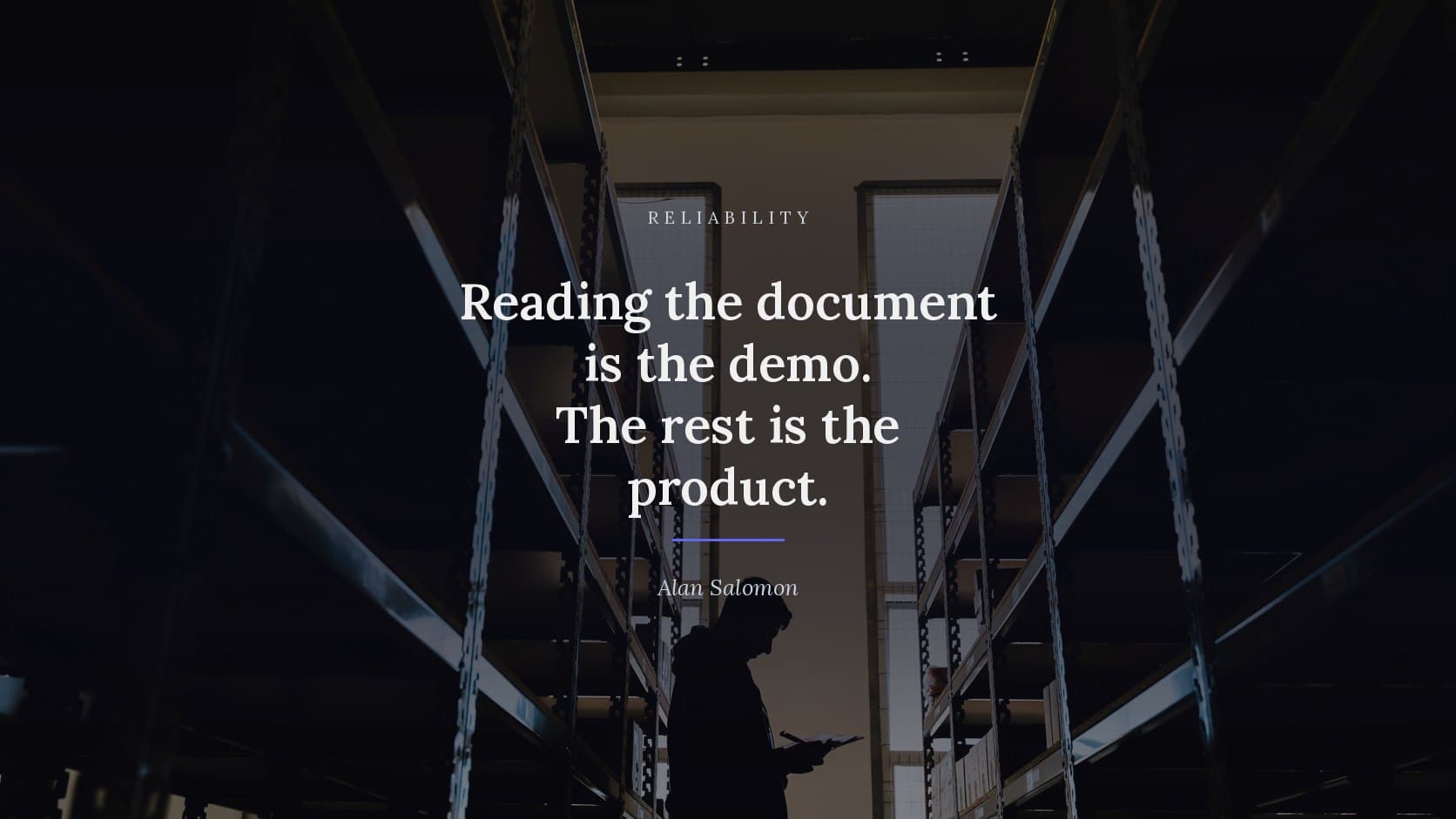 Reading the document is the demo. The rest is the product.